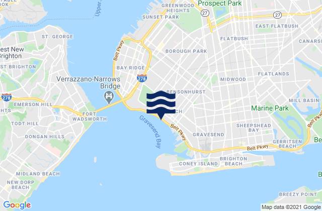 17th Ave, United Statesの潮見表地図