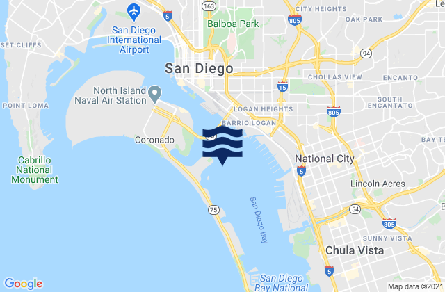 28th St. Pier (San Diego) 0.92 nmi. SW, United Statesの潮見表地図