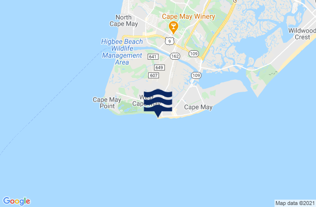 2nd Beach, United Statesの潮見表地図