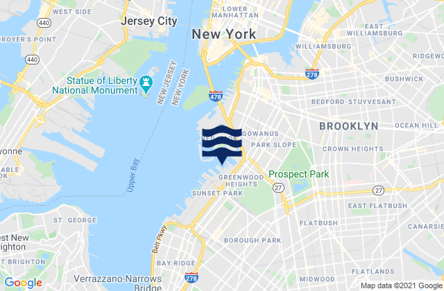 40th Street, United Statesの潮見表地図