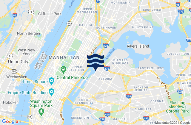 48th Street, United Statesの潮見表地図