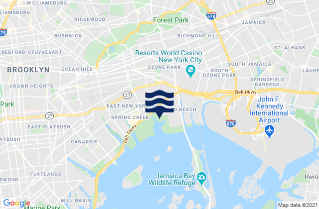 64th Place, United Statesの潮見表地図