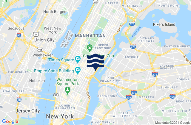 7th Avenue, United Statesの潮見表地図