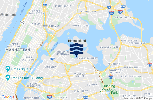 81st Street, United Statesの潮見表地図