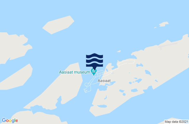 Aasiaat, Greenlandの潮見表地図