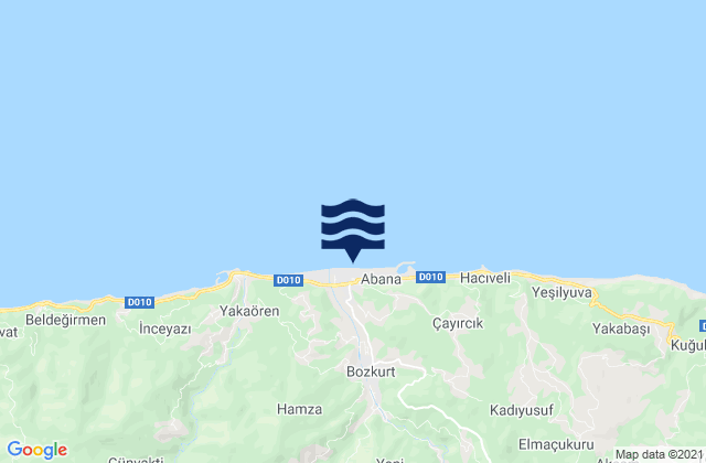 Abana İlçesi, Turkeyの潮見表地図
