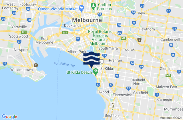 Abbotsford, Australiaの潮見表地図