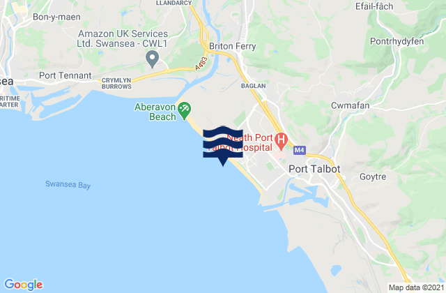 Aberavon Beach, United Kingdomの潮見表地図