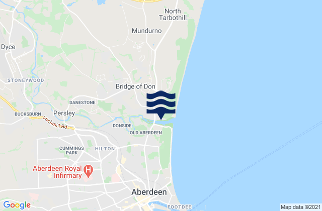 Aberdeen City, United Kingdomの潮見表地図