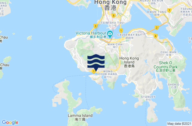 Aberdeen, Hong Kongの潮見表地図
