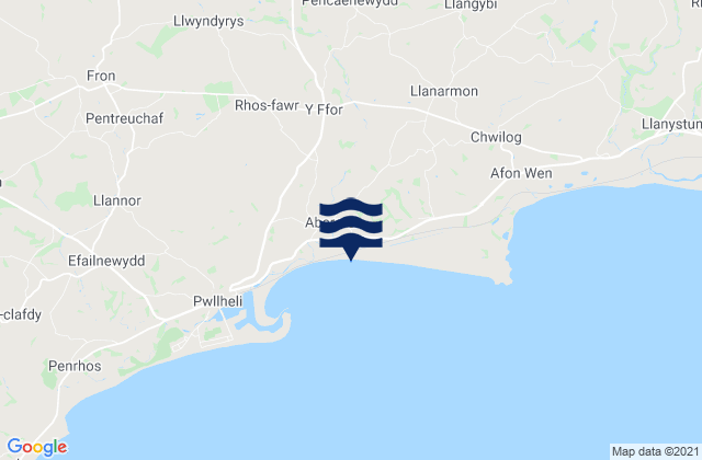 Abererch Beach, United Kingdomの潮見表地図