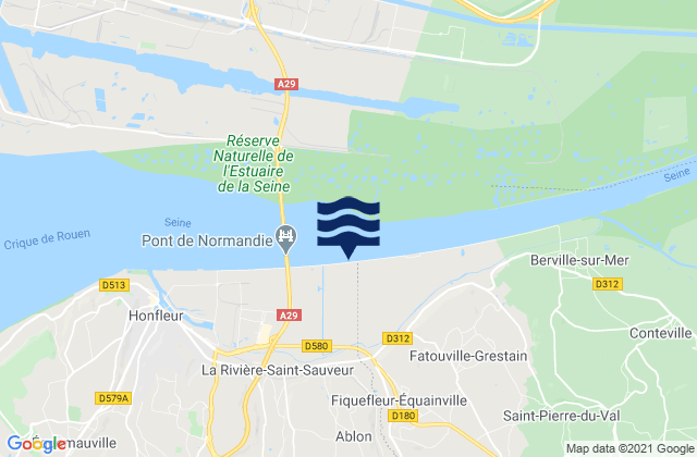 Ablon, Franceの潮見表地図