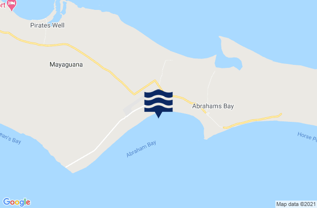 Abraham Bay Mayaguana Island, Haitiの潮見表地図