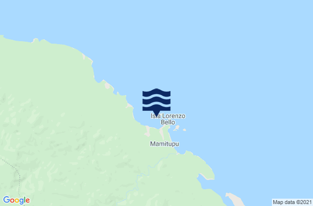 Achutupo, Panamaの潮見表地図
