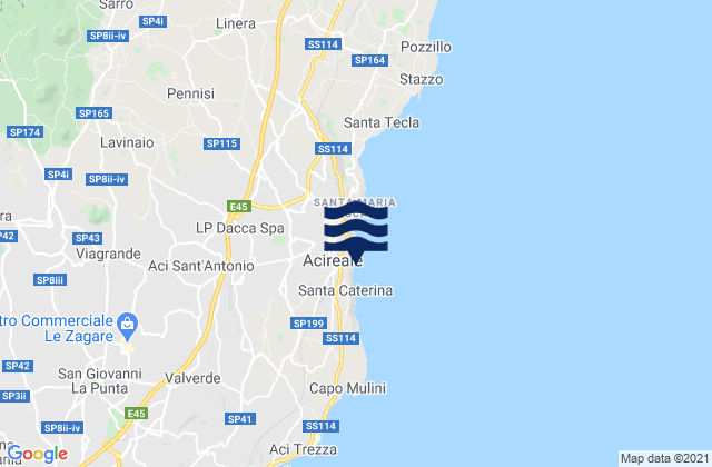 Aci Catena, Italyの潮見表地図