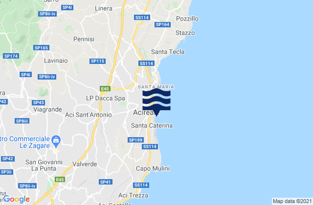 Aci Sant'Antonio, Italyの潮見表地図