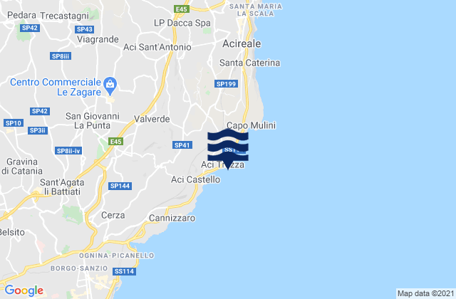 Acitrezza, Italyの潮見表地図