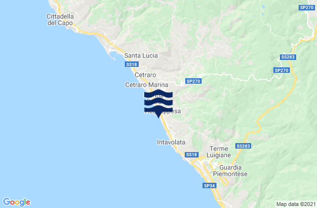 Acquappesa, Italyの潮見表地図