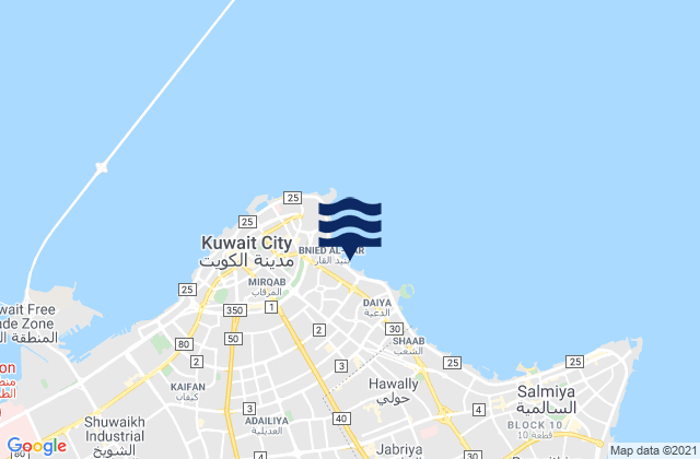 Ad Dasmah, Kuwaitの潮見表地図
