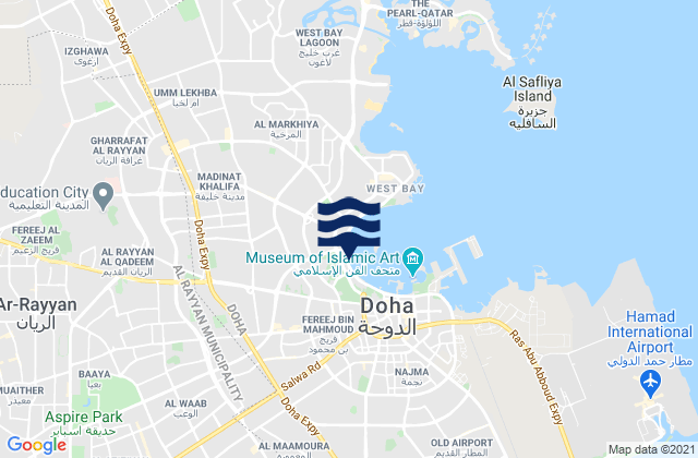 Ad Dawhah, Saudi Arabiaの潮見表地図