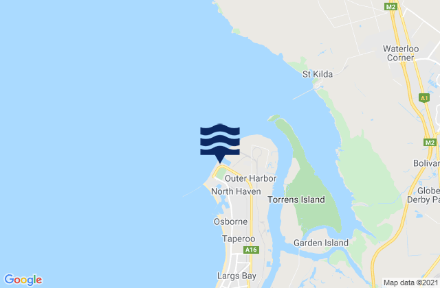 Adelaide (Outer Harbour), Australiaの潮見表地図