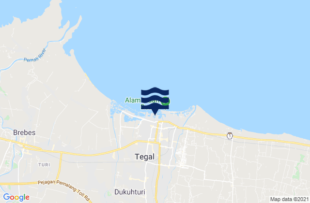 Adiwerna, Indonesiaの潮見表地図