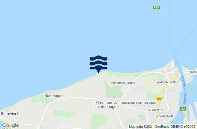 Admannshagen-Bargeshagen, Germanyの潮見表地図