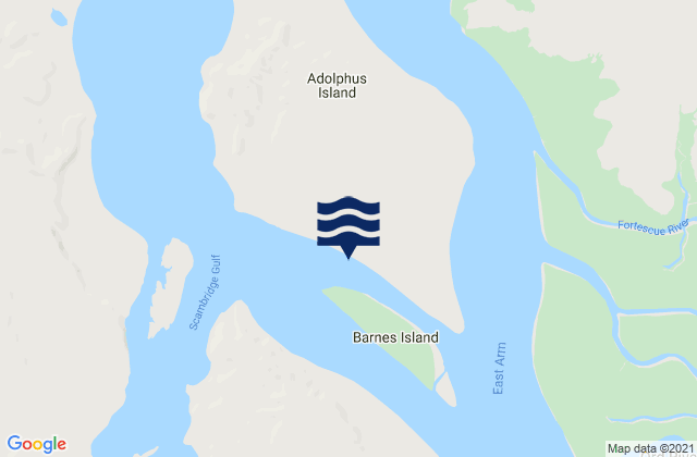 Adolphus Island, Australiaの潮見表地図