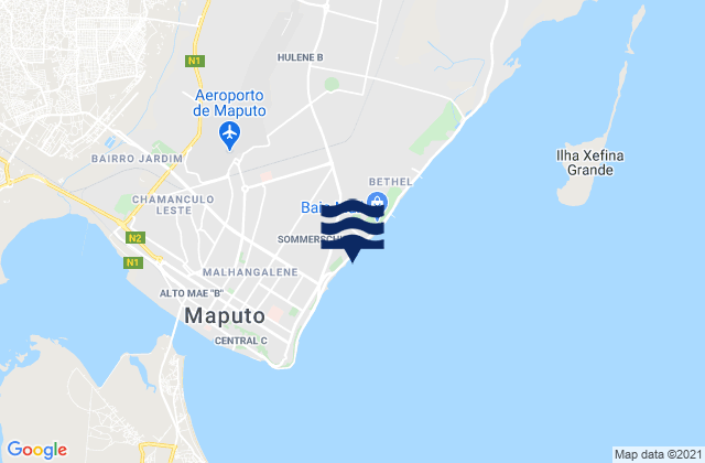 Aeroporto, Mozambiqueの潮見表地図