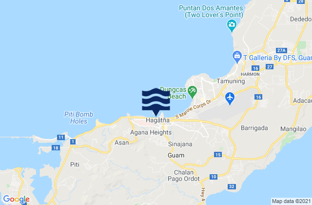 Agana Heights Municipality, Guamの潮見表地図