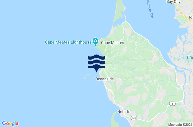 Agate Beach Tillamook , United Statesの潮見表地図
