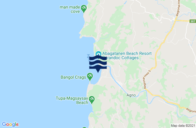 Agno, Philippinesの潮見表地図