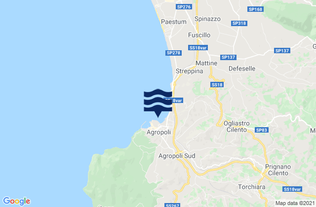 Agropoli, Italyの潮見表地図