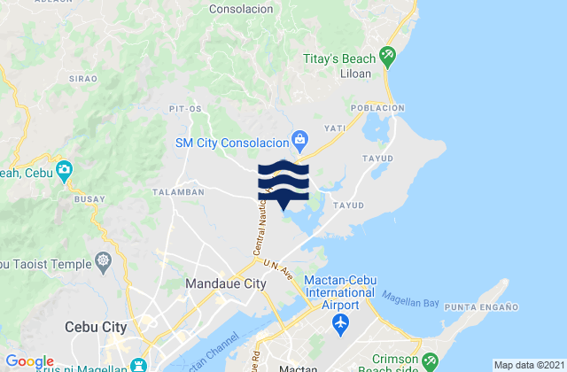Agsungot, Philippinesの潮見表地図