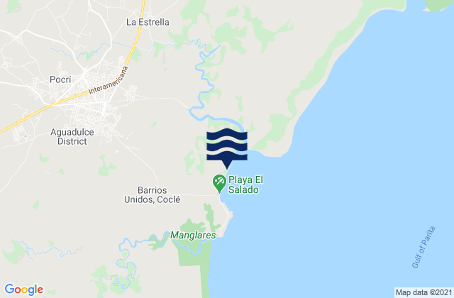 Aguadulce, Panamaの潮見表地図