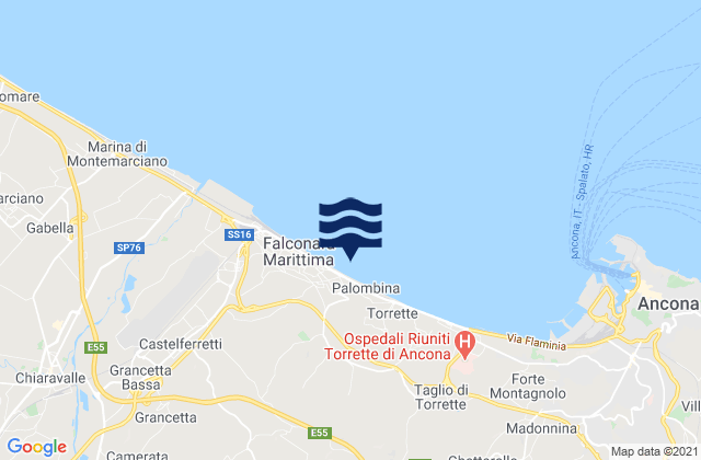 Agugliano, Italyの潮見表地図