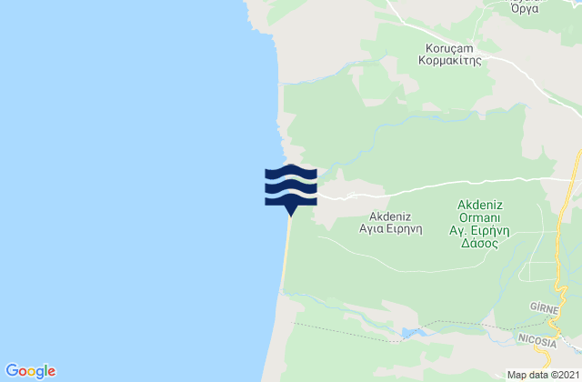 Agía Eiríni, Cyprusの潮見表地図