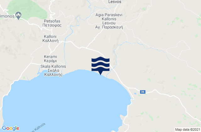 Agía Paraskeví, Greeceの潮見表地図