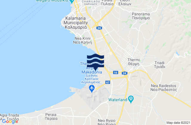 Agía Paraskeví, Greeceの潮見表地図