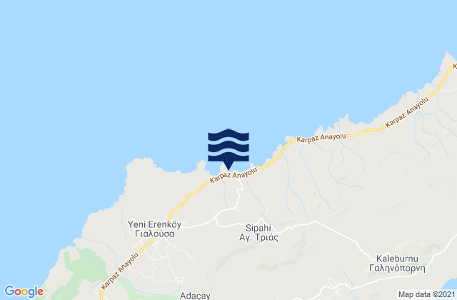 Agía Triás, Cyprusの潮見表地図