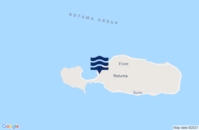 Ahau, Fijiの潮見表地図