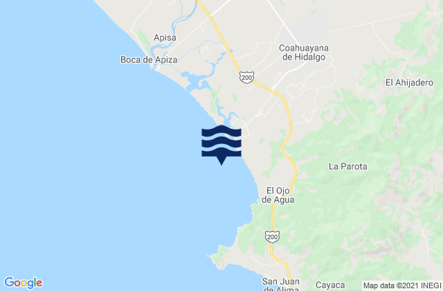 Ahijedero, Mexicoの潮見表地図