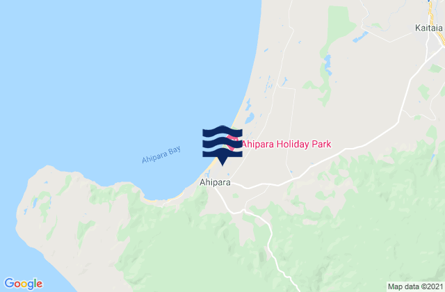 Ahipara, New Zealandの潮見表地図