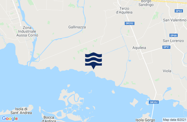 Aiello del Friuli, Italyの潮見表地図