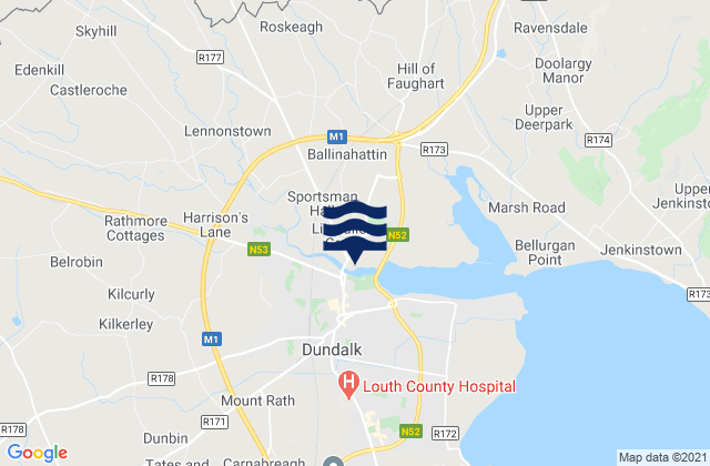 Aileen's, Irelandの潮見表地図