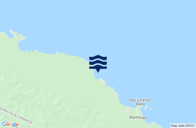 Ailigandí, Panamaの潮見表地図