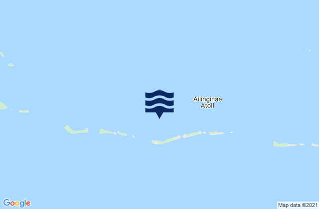 Ailinginae Atoll, Marshall Islandsの潮見表地図