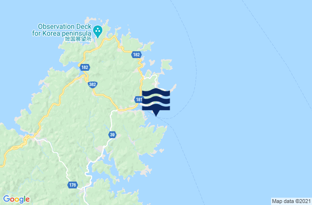 Ajiro Nishitomari Wan, Japanの潮見表地図