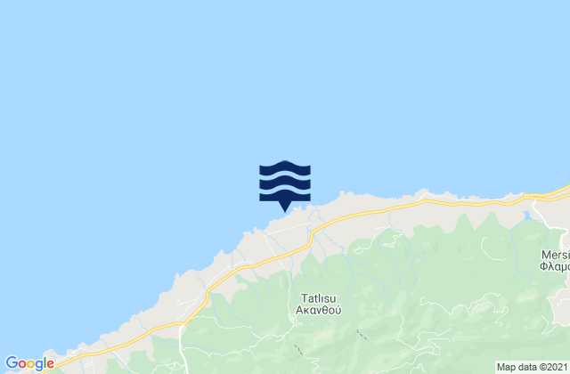 Akanthoú, Cyprusの潮見表地図