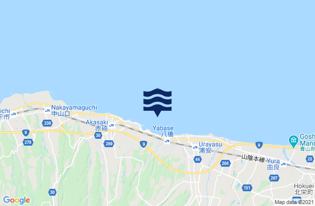 Akasaki, Japanの潮見表地図